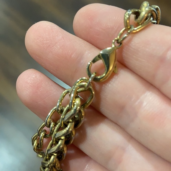 BETSEY JOHNSON LEOPARD HEART CHARM NECKLACE VINTAGE STATEMENT MULTI STRAND - Picture 9 of 15